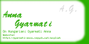 anna gyarmati business card